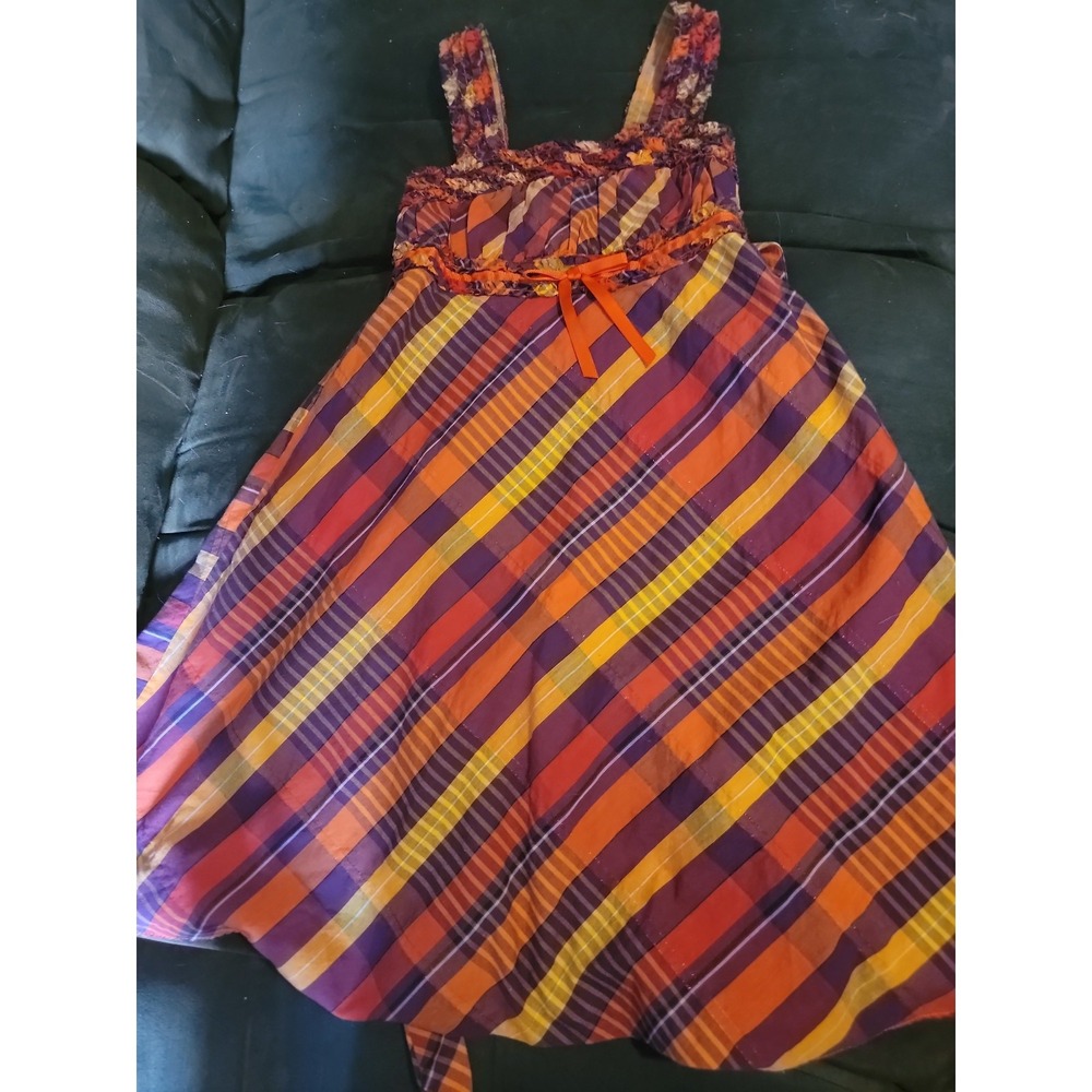 Emily west purple orange fall Halloween dress size 8